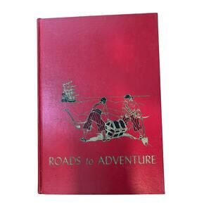 VTG Children's Hour Vol 13 "Roads to Adventure" Book Spencer Press Hardcover Red